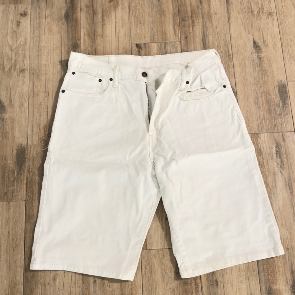 Levi's White Jean Shorts for Men